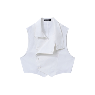 【新品】NATTAUP  F系列男士无袖立领款衬衫背心修身短款叠搭款