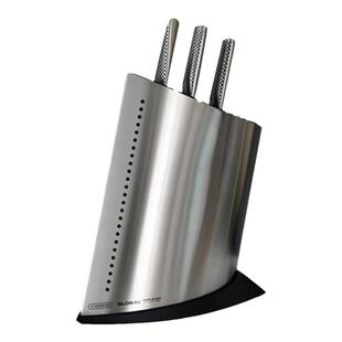 日本进口GLOBAL具良治不锈钢厨房用品菜刀架刀具收纳架刀座置物架