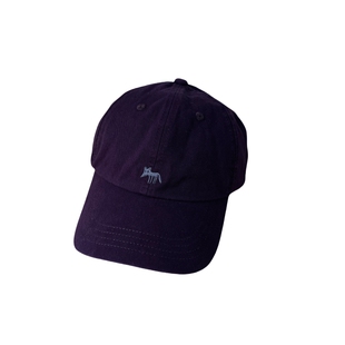 显白紫色~韩国小众纯棉刺绣小狐狸棒球帽子男女宽檐显脸小鸭舌帽