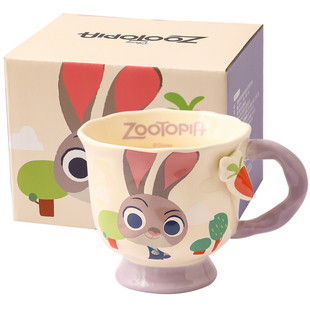 疯狂动物城陶瓷马克杯高颜值情侣对杯女生家用咖啡水杯子生日礼物