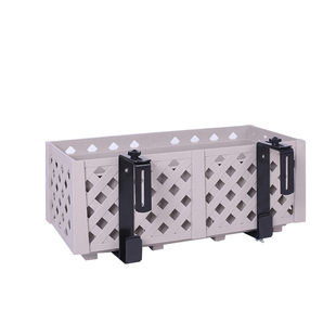 长方形栅栏挂式花盆阳台栏杆悬挂式挂架网格花箱庭院露台花园布置