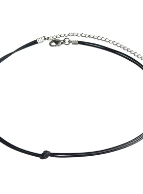 王子文同款网红百搭黑皮绳choker
