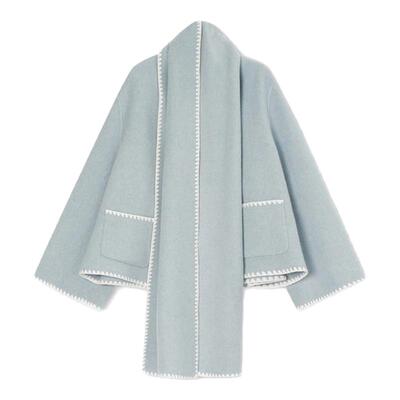 concise-white/简白 25秋冬女士围巾毛呢短外套银泰百货 301257