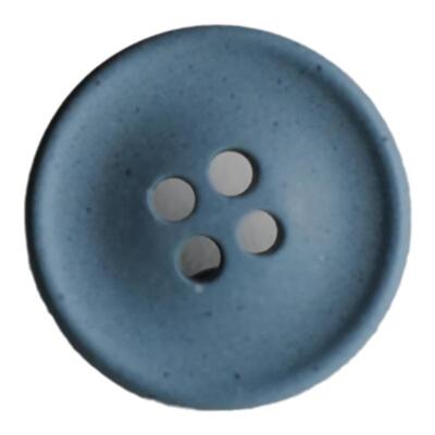 鸟蛋蓝色光滑哑光再生涤纶纽扣