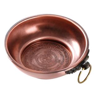 紫铜色烟供盘六道金刚套装火供盆纯盘多功能香薰香炉铜合金家用