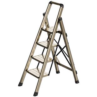 加厚铝合金家用梯子室内折叠伸缩多功能爬梯四步便携人字梯登高梯