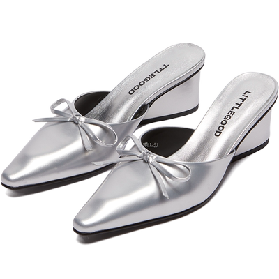 littlgood复古尖头拖鞋