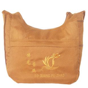 僧包居士包烧香袋念佛包寺院和尚帆布包出家人禅修单肩斜跨包