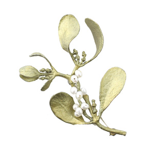 MichaelMichaud槲寄生胸针奢华气质西装配饰小众设计胸花女友礼物