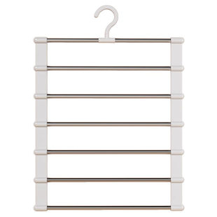 多层裤架家用衣柜挂神器不锈钢裤挂收纳专用裤子专用衣架云梯裤架