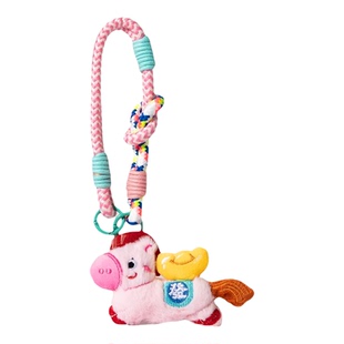 马上有钱毛绒小马挂件玩偶包挂饰钥匙扣马年吉祥物送男生新年礼物