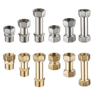 大流量加厚全铜4分内外丝双内丝活接头直通龙头角阀加长对接管件