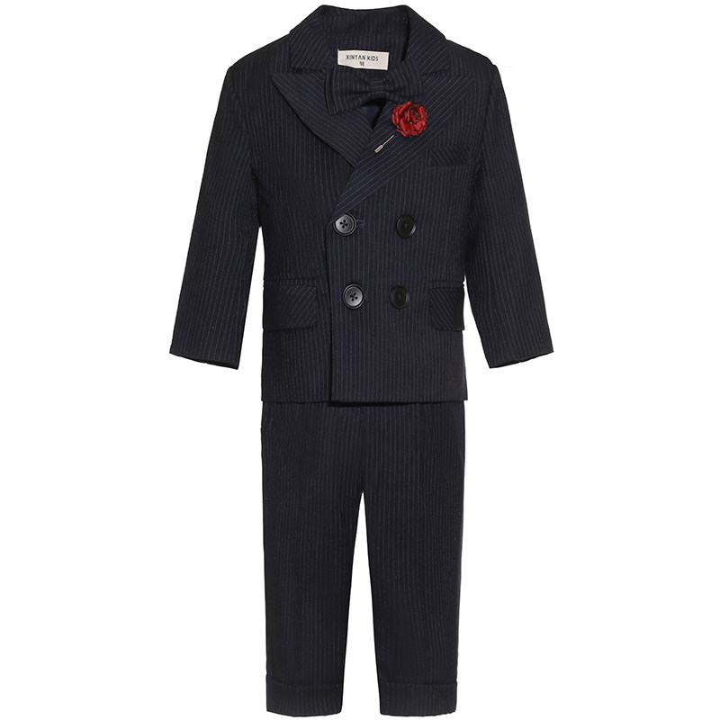 儿童西装套装帅气男童礼服花童英伦主持人钢琴演出服宝宝西服周岁