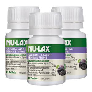 3瓶*澳洲Nulax乐康片西梅加强版乐康膏膳食纤维素片便果肠秘酵素