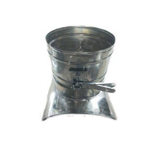 螺旋风管通风除尘三通阀门马鞍口铁皮管道分流配件接螺旋管连接件