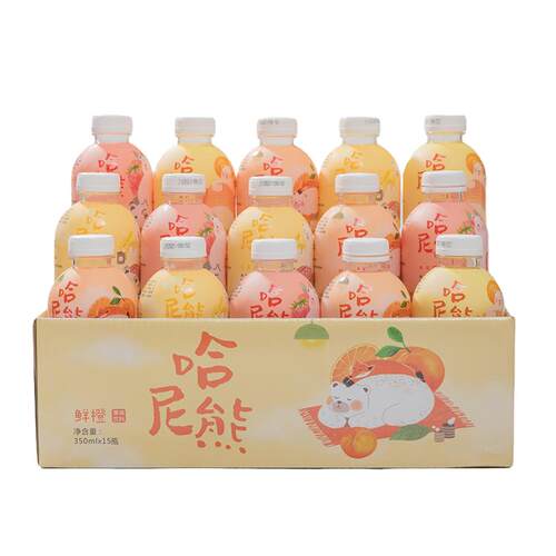 果汁饮料网红小瓶礼盒整箱350mlX15瓶芒果汁草莓鲜橙高颜值特价