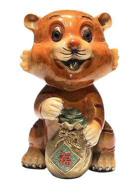 纯铜老虎元宝福袋寓意好礼品