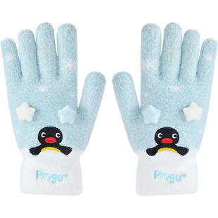 言仓Pingu联名毛绒手套加厚冬季保暖户外可爱女生新年生日礼物