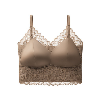 玛莎内衣店性感蕾丝一片式运动吊带背心薄款美背打底透气夏季无痕