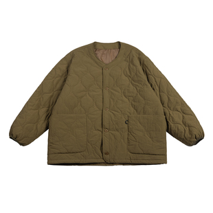 NOEARS卡其色cityboy宽松工装轻薄棉服oversiz男潮葫芦格内胆外套