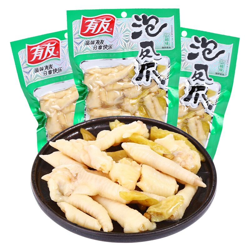 泡凤爪酸菜味有友鸡爪重庆特产