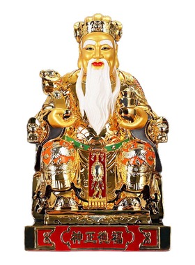 鎏金纯铜土地公公婆婆佛像