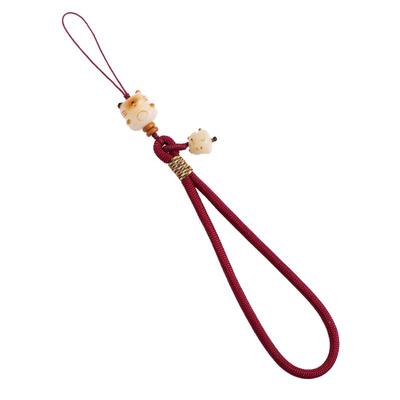 琼睿招财猫手机挂绳短款手腕绳精致挂链吊坠挂件精致U盘挂饰防丢防摔手机壳挂绳cdd相机绳子钥匙扣小挂件绳子