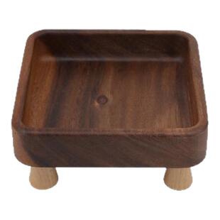 复古风首饰盘家用桌面戒指手镯置物架实木收纳盘玄关钥匙收纳架子