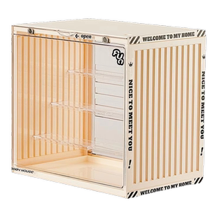 盲盒展示架收纳手办娃娃亚克力集装箱乐泡泡玛高透明特展示盒柜子