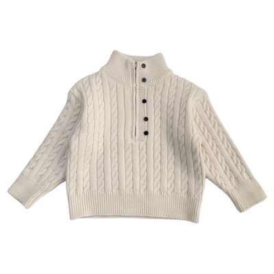 男童半高领红色毛衣冬季打底衫潮