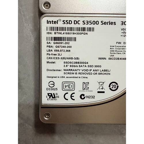〔议价-可维修〕Intel SSD DC S3500 300GB 2.5寸S