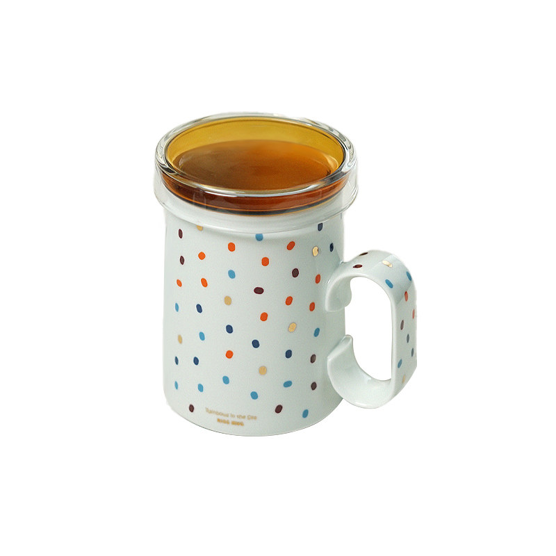 飞形物马克杯带盖大容量陶瓷泡茶马克杯