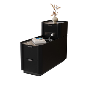 沙发边柜侧边柜轻奢岩板边几客厅家用角几简约现代茶水储物柜超窄