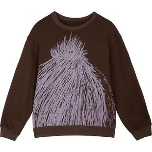 [毛怪]蓬马大童卫衣套头潦草印花棉春秋装男女儿童pomme de terre