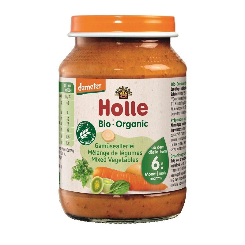 Holle 进口德国有机杂菜190g婴幼儿富含膳食纤维促进肠胃蠕动辅食