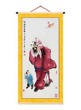 钟道护子图中式吉祥装饰画