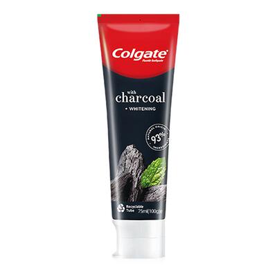 高露洁竹炭牙膏吸附污垢美白牙齿