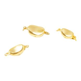 包18k金元宝扣豌豆扣diy穿珍珠项链手链收尾连接扣头搭扣配件材料