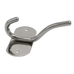 全钢亮光打孔免钉挂衣钩不锈钢衣帽挂钩单个墙壁衣柜粘胶单钩实心