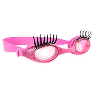 高清防漏水防雾儿童泳镜女孩亮片睫毛游泳眼镜宝宝沙滩玩水护目镜