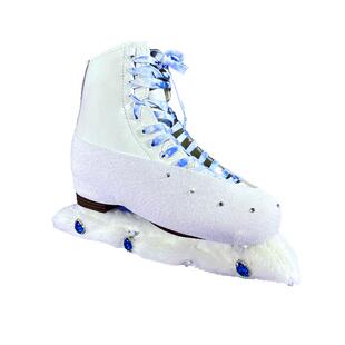 花滑冰鞋保护套花样滑冰带插扣防刮防松脱炫彩白色滑溜冰鞋防磨套