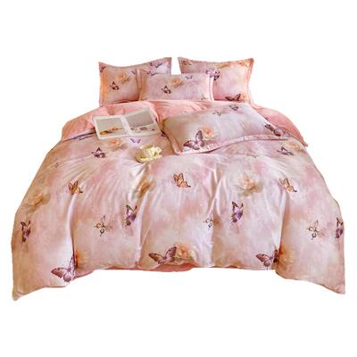 全棉加绒ab面一面棉一面绒被套冬