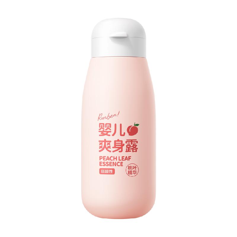 润本新生婴儿桃叶精华爽身露桃子水液体爽身痱子粉宝宝专用250ml