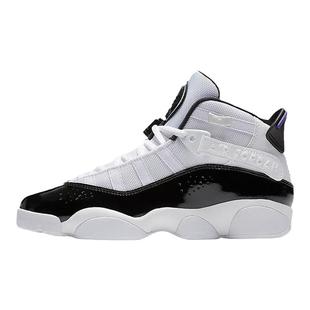 Air Jordan 6 Rings GS六冠王漆皮黑白复古篮球鞋 323419-104