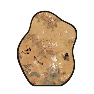 中古风百蝶图桌面装饰画复古艺术卧室挂画小众桌面摆画电视柜摆件