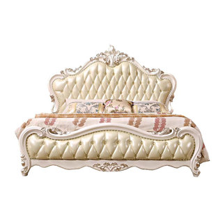 欧式床双人实木床卧室主卧床1.8米大床公主床复古美式床储物婚床