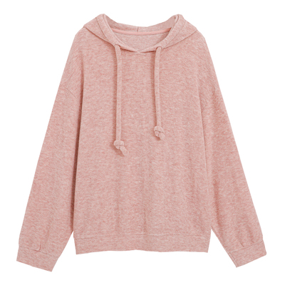 大码胖mm巨遮肚宽松显瘦针织上衣2025秋冬女装独特超好看连帽卫衣