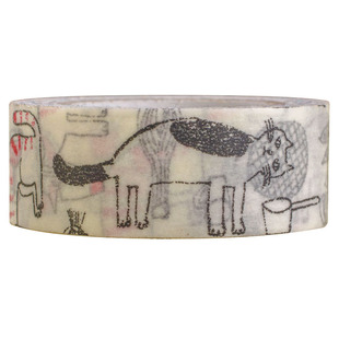 仓敷意匠 五十子友美 走兽星空蝴蝶森林 整卷 日本进口和纸胶带