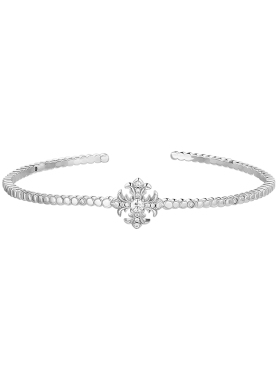 新款莫桑钻鸢尾花手镯女