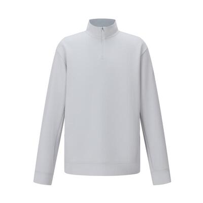 DESCENTE迪桑特ESSENTIAL系列男女同款立领半拉链针织套头衫新品